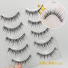 BSTYK Black False Eyelashes, 5 Pairs of Popular Transparent Eyelashes,