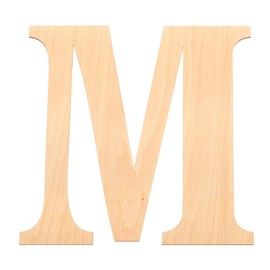 PATIKIL 12 Inch Wooden Letters, Letter M Shapes Cutouts Paintable Blank Unfinished Large Wood Alphabet Letters for Wall Decor, Home Decor, DIY Painting, Crafts