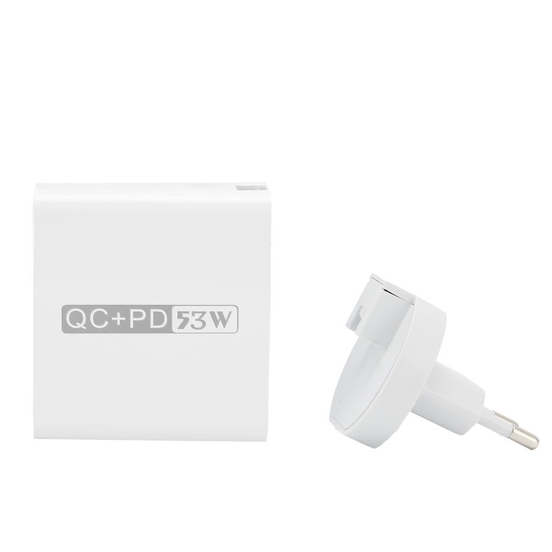 53W 4 Port Mobile Phone Charger 20W PD QC3.0 Fast