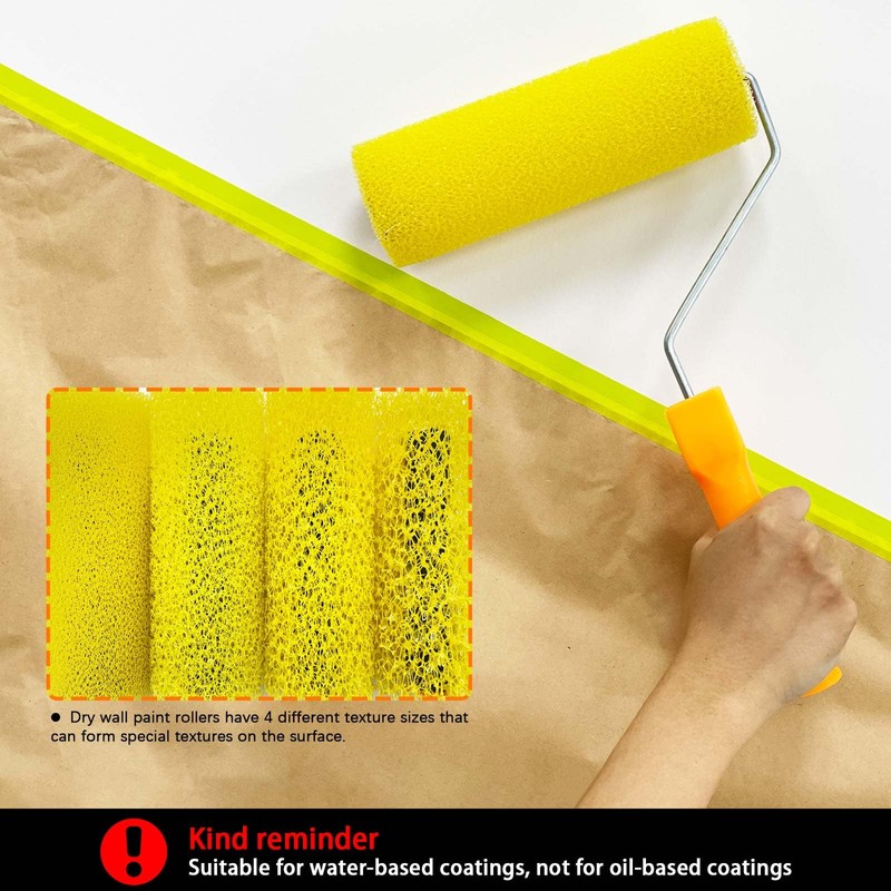 YLTOLOO 8 Pcs Textured Paint Roller Covers, 4 inch Small