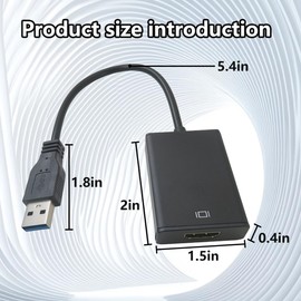 BLUE ELF Superior HD 1080P USB 3.0 to HDMI Video Cable Adapter for PC Laptop HDTV LCD TV Converter High Definition Audio Video Connection External Display Solution