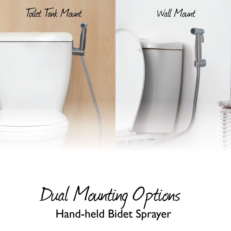 Design House 588913-SS Modern Single-Function Dual-Mount Hand Held Bidet Sprayer