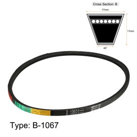 sourcing map B-1067/B42 Drive Belt Inner Circumference 42 Inch Industrial Rubber Power Transmission Belt