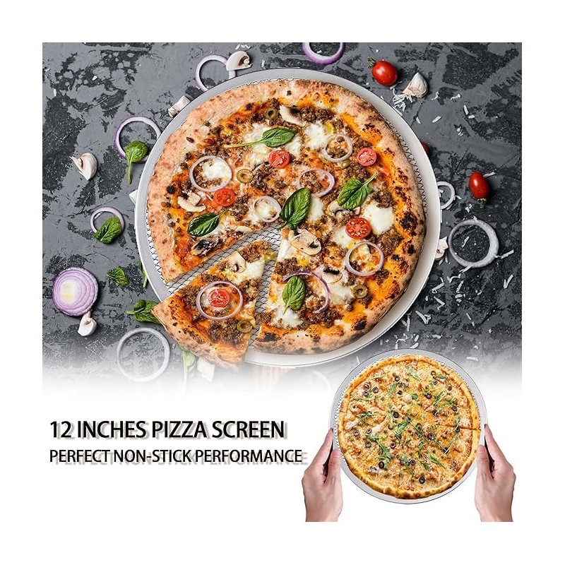 WeeGoo 4 Pack 12 inch Pizza Screen for Oven Non