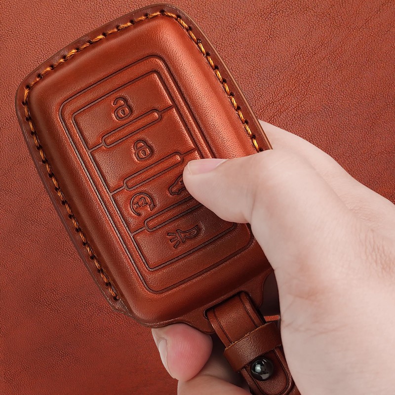 Tukellen - Funda de piel para llavero Jeep compatible con