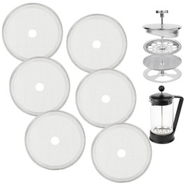 6 Pack 2.75inches Cafetiere Filter Mesh,Coffee Press Filter Mesh Replacement Stainless Steel Cafetiere Filter Mesh French Press Replacement Filter Mesh for Cafetiere 12 Oz (2.75inch / 350ml / 12oz)