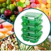 Unbranded 4 Plastic Bento Take Out Container Square Lunch able
