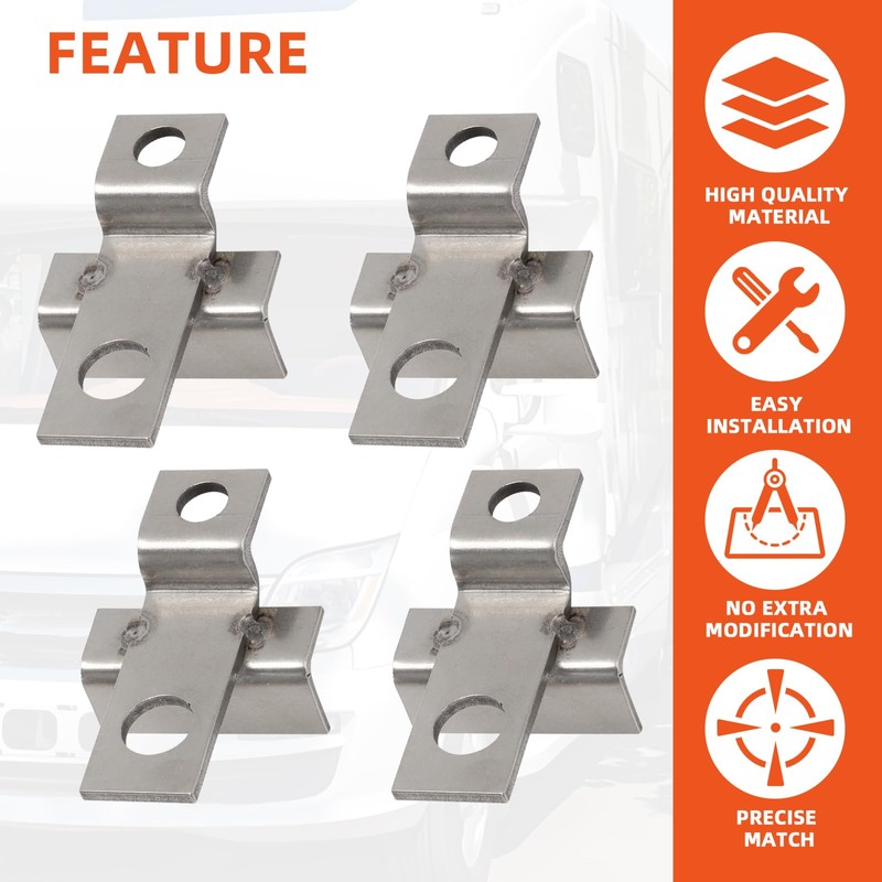 AUTOVIC Battery Hold-Down Set - Large Battery Mount Brackets for