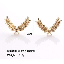 Yienate Fashion Ears Collar Brooch Gold Tone Pin Badge Clothing Jewelry Gift for Men and Women (1 Pair), Metal