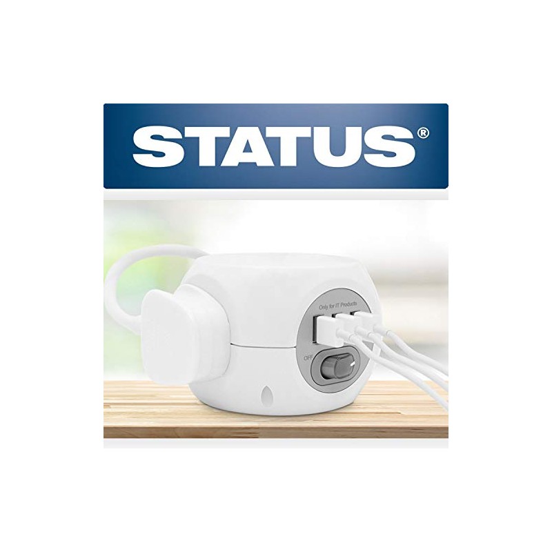 Status 3 Way 1.4 Metre Cube Extension Socket With 3