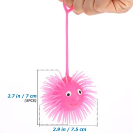 Gadpiparty 5 Pcs LED Puffer Ball Glowing Puffer Balls Sea Urchin Puffer Balls Spiky Sensory Toy Fidget Balls Light Up Puffer Mouse Responsive Ball for Kids Party Supplies