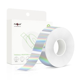 PARLAIM Label Maker Tape, 30 X 14mm (1/2" X 1 1/8") 210PCS Self Adhesive Thermal Sticker Label Paper Compatible with D30 Label Tape, Holographic Sliver