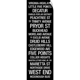 CANVAS ON DEMAND City Typography: Atlanta Wall Decal, Atlanta Artwork