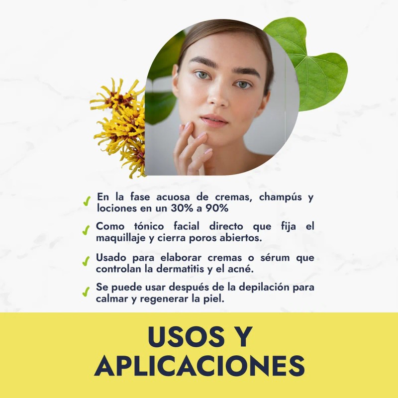 Tónico Facial Hebbe Cosmetics Hamamelis Piel Mixta Hidratante Natural