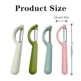 TDGBIH 4 PCS Vegetable Peeler Multifunctional Potato Peelers Veggie Peeler Sharp Stainless Steel Blades Kitchen Peelers Comfortable Handle Fruit Peelers Apple Peelers for Kitchen（Random color）