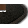 Brown Edge Custom Fit Front Carpet Floor Mat, Black, Compatible