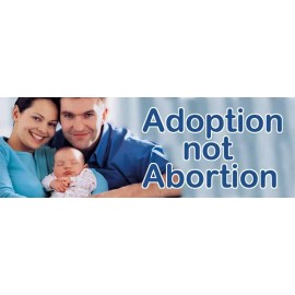 Heritage House '76 Adoption not Abortion Pro-Life Bumper Sticker