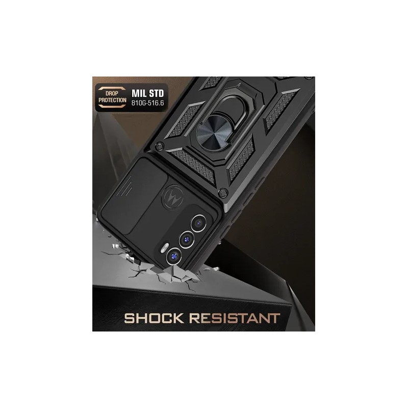 Funda Moto G60 Uso Rudo Antigolpes Tapa Cámara Deslizante Soporte