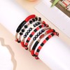 FAERLIIRY Game Day Bracelets for Women Football Bracelets Red Black