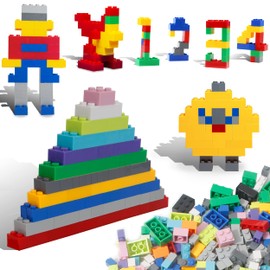 PicassoTiles Bloques de construcción de ladrillos de 1750 piezas STEM creativos, imaginativos, colores vibrantes, juego de juguetes sensoriales para  