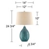 360 Lighting Kate Coastal Vase-Shaped Table Lamp 24.75" High Sea