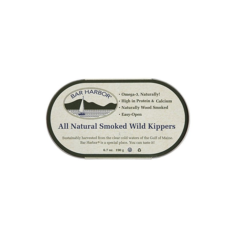 Bar Harbor All Natural Smoked Wild Kippers, Cans, 6.7 oz
