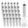 30 Pack 20ml Plastic Syringe Sterile Individual Wrap with Cap,