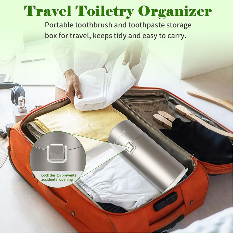 Conzon Toothbrush Holders for Bathrooms, Travel Toothbrush Organizer Toothbrush and