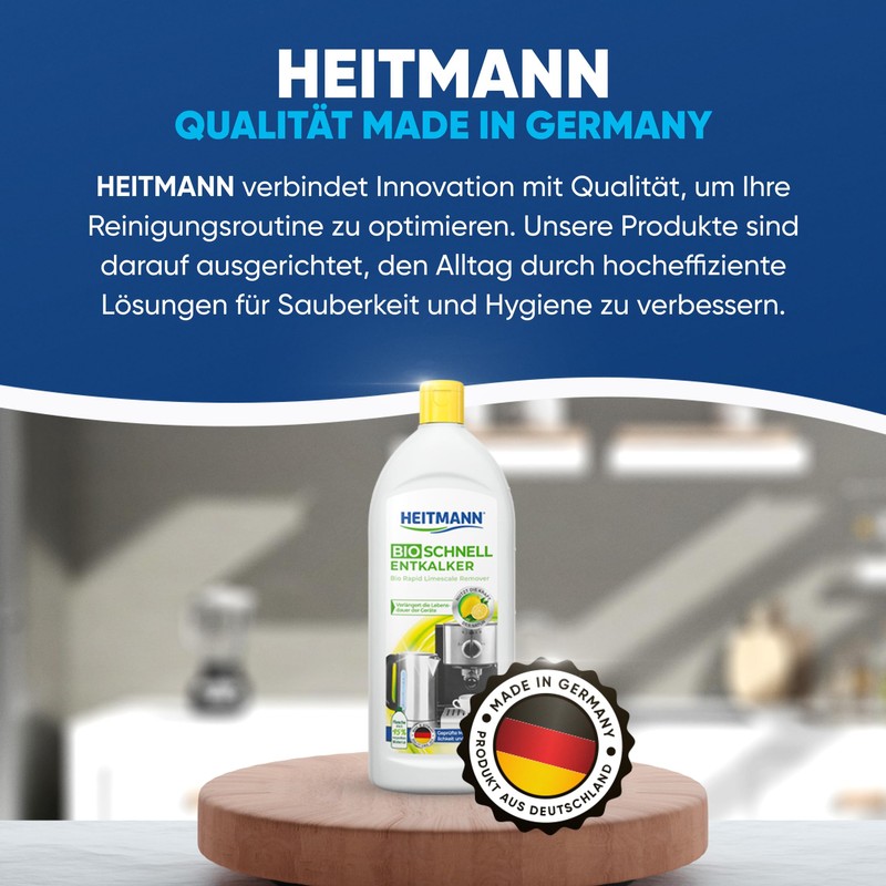 Heitmann organic quick descaler: cleaning of electrical appliances, coffee machines,