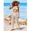 BreathSunny Womens Crochet Open Knit Tie Drawstring Swimsuit Coverup Pants