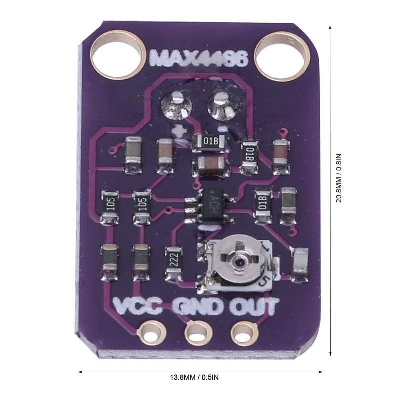 2.4V to 5.5V Microphone Amplifier Module, MAX4466 Excellent Power Supply
