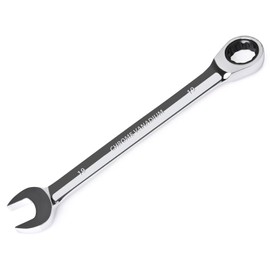 EGOFINE 19mm Ratcheting Combination Wrench Metric, Industrial Grade Gear Spanner with 12-Point Design, 72-Tooth Ratchet, Chrome Vanadium Steel