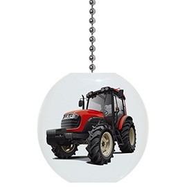 Carolina Hardware and Decor Red Cab Tractor Solid Ceramic Fan Pull