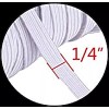 Unbranded WHITE 1/4" Sewing ELASTIC ~ Sold in 10 Yard