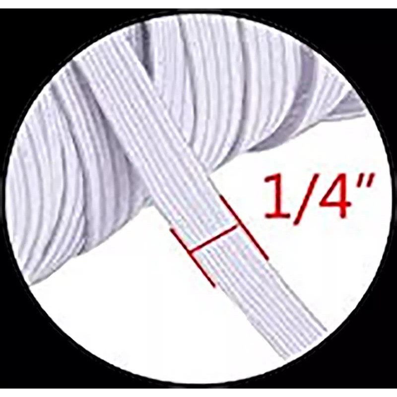 Unbranded WHITE 1/4" Sewing ELASTIC ~ Sold in 10 Yard