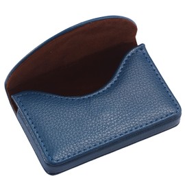 sundee Leather Business Name Card Holder Case Wallet Credit Card Book with Magnetic Shut, Minimalist Credit Card Holder - Blue