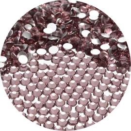 NCB NCB 3000pcs Flatback Round Glass Nail Art Rhinestones Crystal for DIY Making Accessories Shoes, Clothes, Face Art, Bags, Manicure (Lt. Amethyst, SS4 3000pcs)