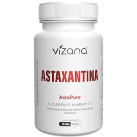 VIZANA NUTRITION | Astaxantina AstaPure® 4mg en Capsulas de Gelatina Blanda (60 Capsulas-400 mg), Origen Astaxantina : Israel