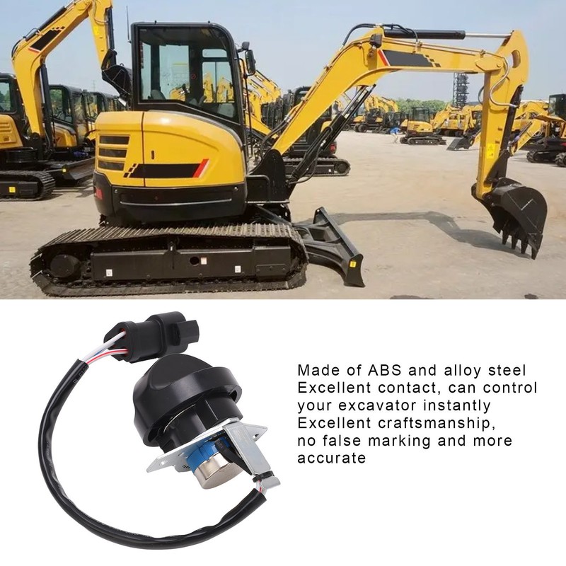 3 Pins Excavator Throttle Motor Knob Switch Triangular Plug Replacement