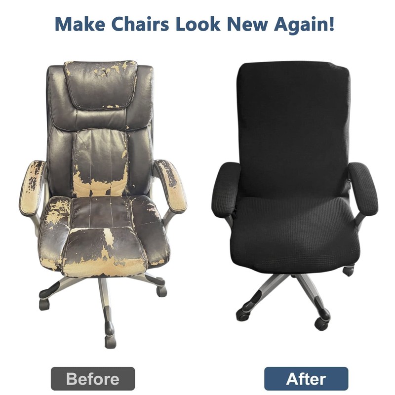 Melaluxe Office Chair Cover with Armrest Covers， Universal Stretch Desk