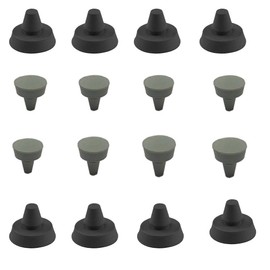 Prolinemax Set of 100 Pieces GRAY Shelf Rest Bracket Rubber Bumpers Glass Shelves for Retail Store