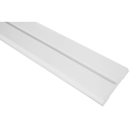 Grand Decor Stucco Moulding Strips Wall Flat Modern PU Hard Foam White - 2 m Wall Strips Smooth Stucco Profiles Wall Cladding Frame Strips (2 Metres CR872)