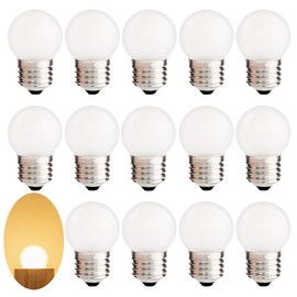 Sphoon G40 1.5W Low Wattage Led Bulb Equivalent 15 Watt Light Bulbs Standard E26 Base CRI90+ Non-Dimmable for Home Lighting Decorative 150-Lumen 15-Pack (Frosted, 1.5W=15W Soft Warm White 2700K)