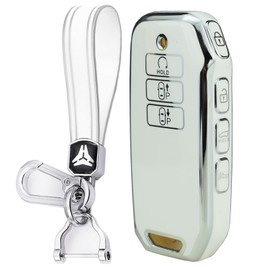 KUNIO Key Cover fit for Kia EV6 GT fit for Kia Sportage GT-Line 2022 Key Cover Case Key Cover TPU Key Holder Key Cover Key Case Key Cover Key Case Key Chain 7 Buttons B White