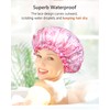 mikimini Shower Caps, Reusable Bath Shower Caps 2 Packs for