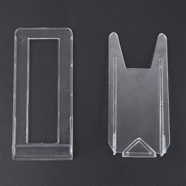 Pack of 6 Adjustable Plate Holders Acrylic Plastic Transparent Plate Stand Sliding Stand for Flat Plates, Photos, Place Cards (11.5 x 11 x 6 cm)