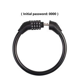 VOANZO 2pcs Bicycle Lock Cable, 4-Digit Number Resettable Combination Bike Password Lock, Bike Chain Locks for Bicycle Outdoors (green)