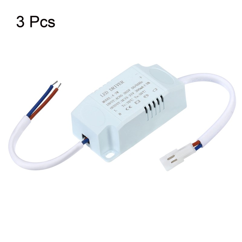 PATIKIL 4-7W 300mA LED Driver, 3 Pack AC 85-265V Output