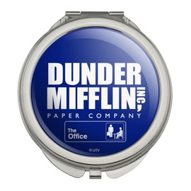 GRAPHICS & MORE The Office Dunder Mifflin Logo Compact Travel Purse Handbag Makeup Mirror