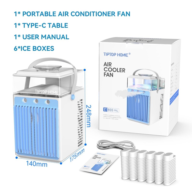 Portable Air Conditioners: 5 in 1 Mini AC Fan with
